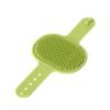Adjustable cleaning silicone pet massage bath brush