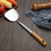 Wood-Grain Handle Stainless Steel Spatula